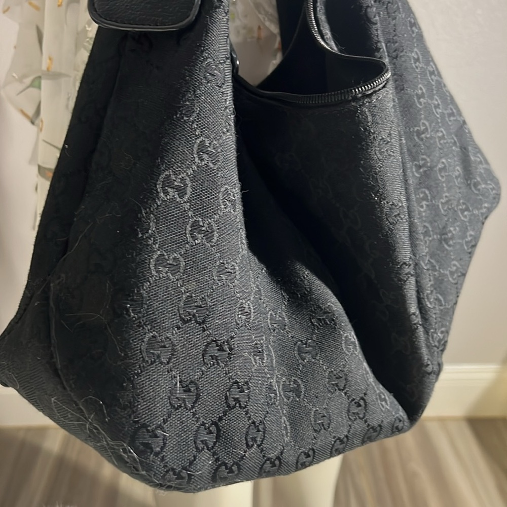 Gucci GG Canvas Horsebit Chain Black Bag $450 OBO. Missing Some Hardware - Picture 12 of 13